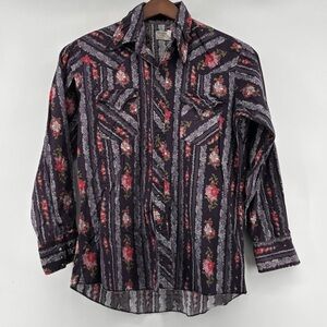Stockman by PMC Mens Multicolor Vintage Aztec Design LS‎ Button Down Size 15.5